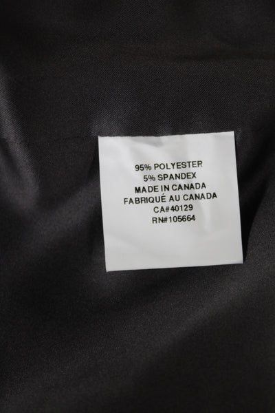 Badgley Mischka Women Basic Jacket Gray Long Sleeve Polyester Size 4