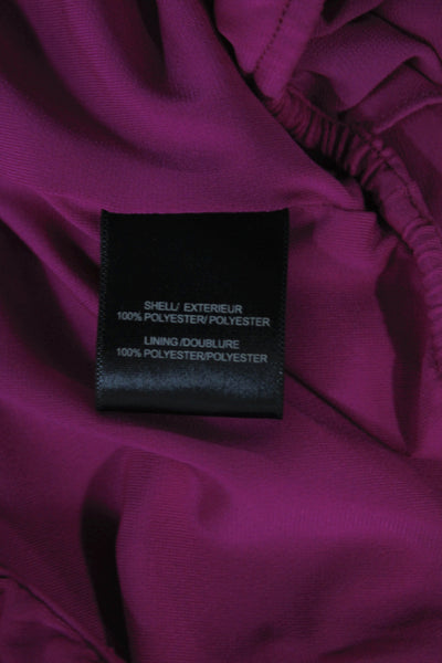 Badgley Mischka Womens Pink Round Neck Shirt Long Sleeve Size S