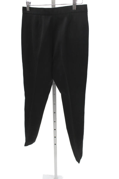 Lanvin Womens Black Wool Trousers Solid Size 36