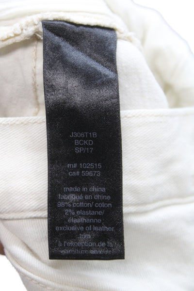 John Varvatos Star USA Mens Straight Jeans White Button Size 32