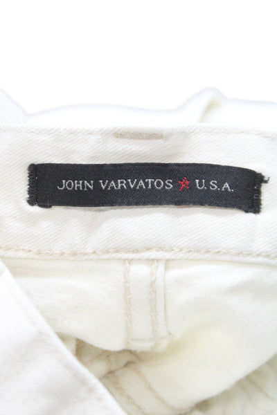 John Varvatos Star USA Mens Straight Jeans White Button Size 32