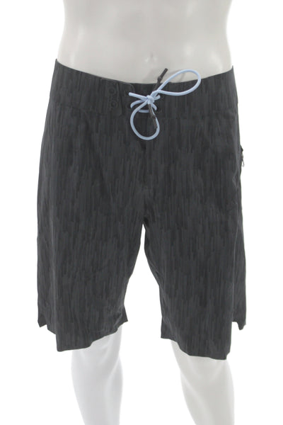 Lululemon Mens Black Bermuda Shorts Drawstring Athleisure Size 32