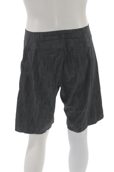 Lululemon Mens Black Bermuda Shorts Drawstring Athleisure Size 32
