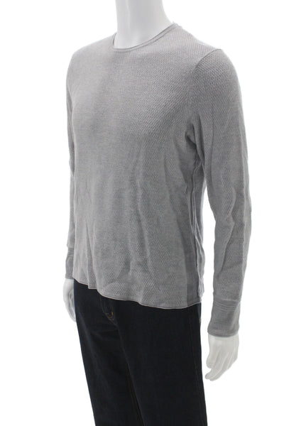 Rag & Bone Mens Pullover Sweater Gray Merino Wool Crewneck Solid Size L
