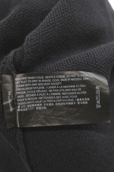 Theory Mens Black Crew Neck Pullover 97% Cotton Long Sleeve Size M