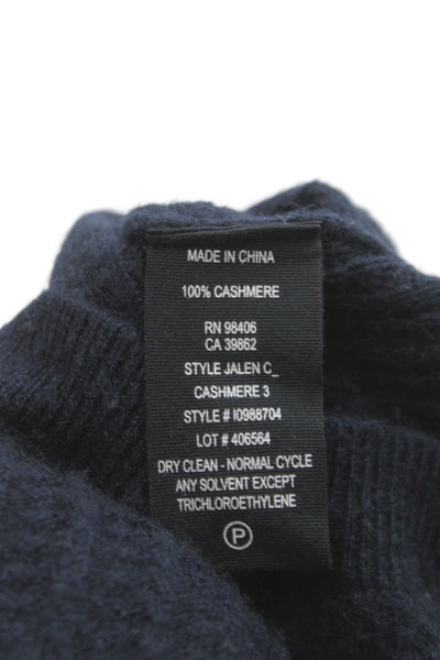 Theory Mens 100% Cashmere Crew Neck Pullover Blue Long Sleeve Size L