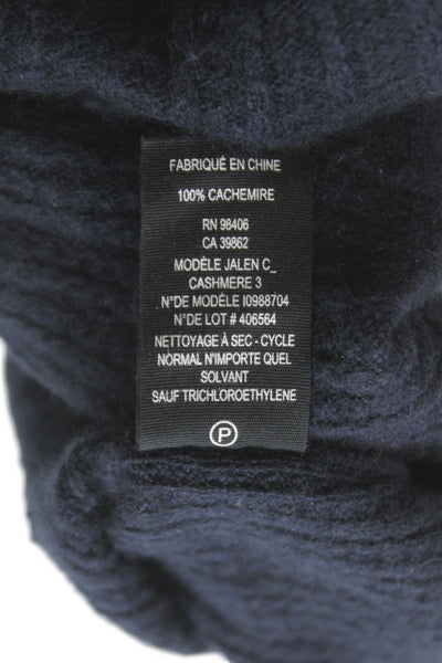 Theory Mens 100% Cashmere Crew Neck Pullover Blue Long Sleeve Size L