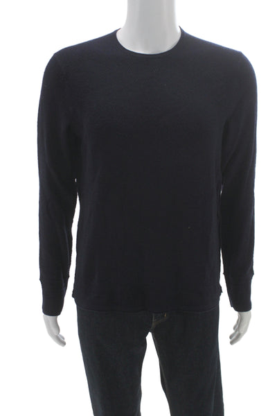 Rag & Bone Men Pullover Sweater Blue Merino Wool Crew Neck Size L