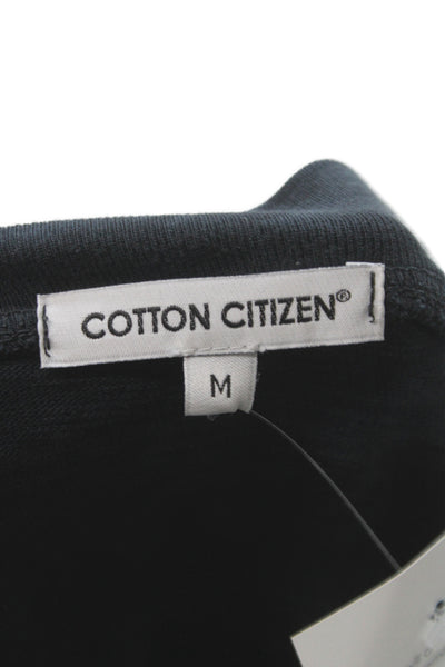 Cotton Citizen Women T Shirt Pajama Top Black Long Sleeve Crew Neck Size M