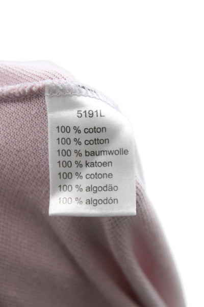 Lacoste Mens Pink Polo Shirt 100% Cotton Collared Short Sleeve Size 7