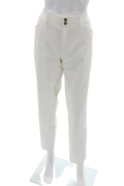 Lily Pulitzer Womens White Solid Casual Pants Size 12
