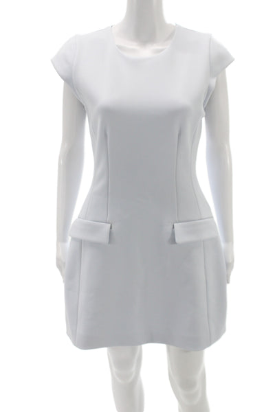 Babaton Aritzia Women Shift Dress Blue Short Sleeve Size M