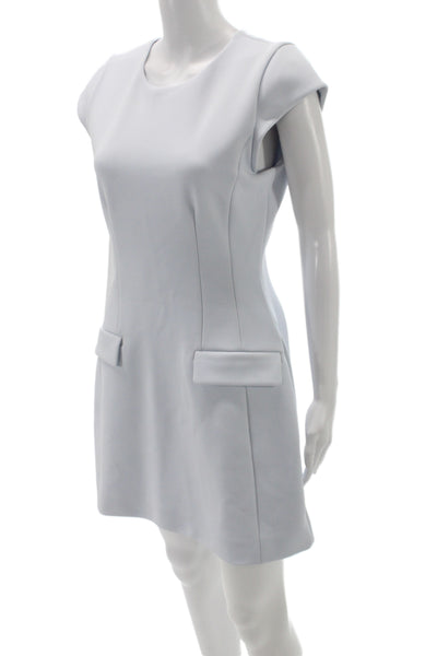 Babaton Aritzia Women Shift Dress Blue Short Sleeve Size M