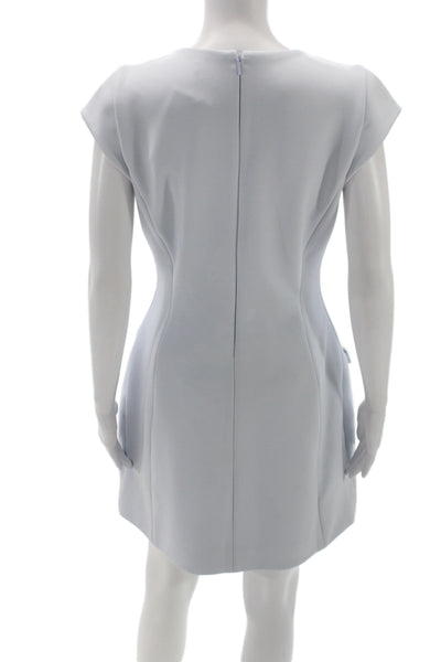 Babaton Aritzia Women Shift Dress Blue Short Sleeve Size M