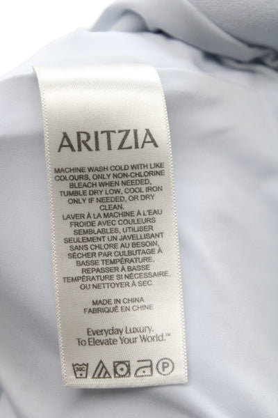 Babaton Aritzia Women Shift Dress Blue Short Sleeve Size M