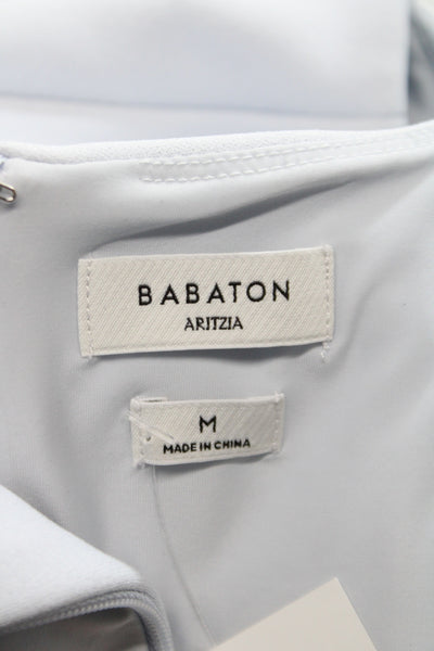 Babaton Aritzia Women Shift Dress Blue Short Sleeve Size M