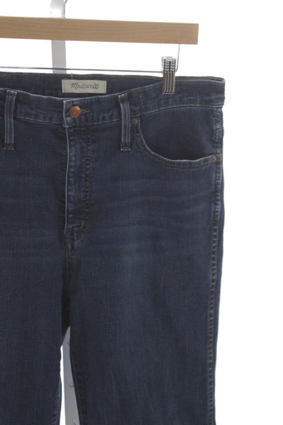 Madewell Womens Skinny Jeans Blue Mid Rise Button Cotton Size 31