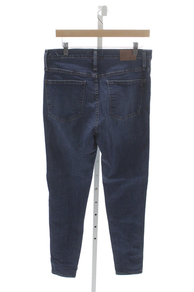 Madewell Womens Skinny Jeans Blue Mid Rise Button Cotton Size 31