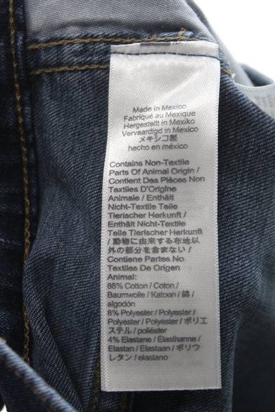 Madewell Womens Skinny Jeans Blue Mid Rise Button Cotton Size 31
