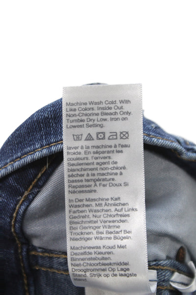 Madewell Womens Skinny Jeans Blue Mid Rise Button Cotton Size 31