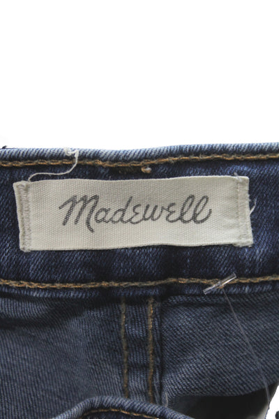 Madewell Womens Skinny Jeans Blue Mid Rise Button Cotton Size 31