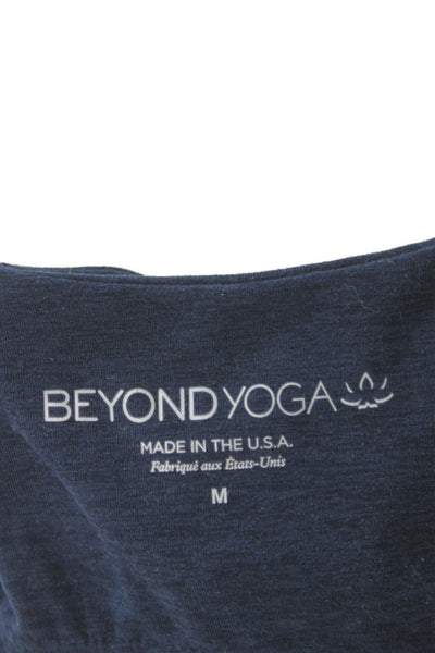 Beyond Yoga Womens Blue Athleisure Tank Top Sleeveless Round Neck Size M