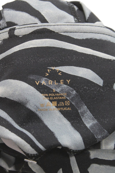 Varley Womens Black Animal Print Capri Leggings Size S