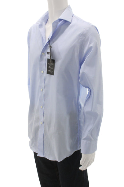 Lauren Ralph Lauren Mens Collared Long Sleeve Button-Down Shirt Blue Size 34/35