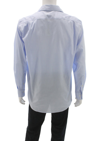 Lauren Ralph Lauren Mens Collared Long Sleeve Button-Down Shirt Blue Size 34/35