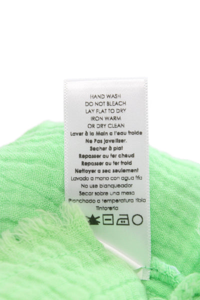 Nation LTD Women Maxi Dress Green 100% Cotton Scoop Neck Sleeveless Size M