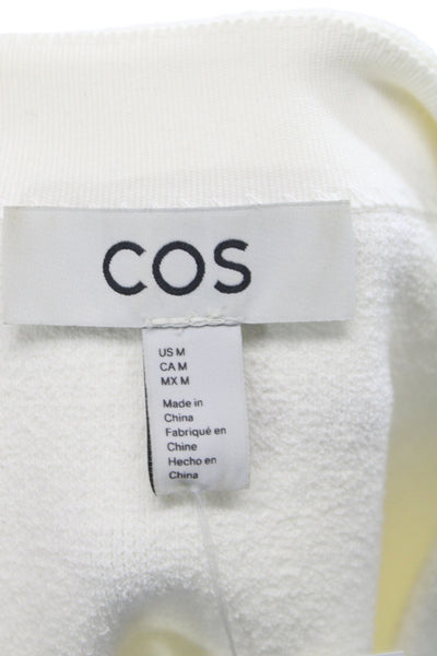 COS Womens Wool V Neck Sleeveless Blouse Vest Ivory Minimalist Size M