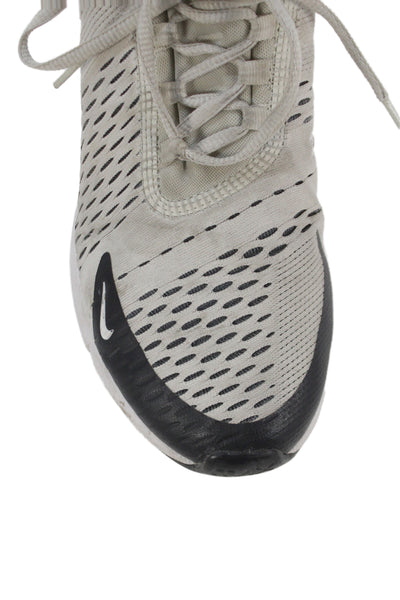Nike Air Max 270 Womens Leather Running Sneakers Beige Black Pink Size 9.5