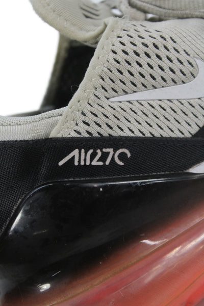 Nike Air Max 270 Womens Leather Running Sneakers Beige Black Pink Size 9.5