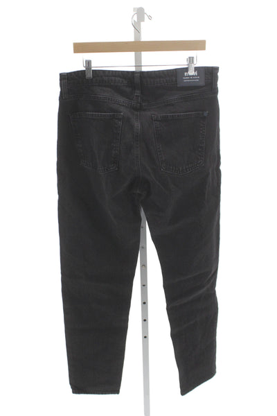 Mavi Mens Tapered Black Jeans Size L