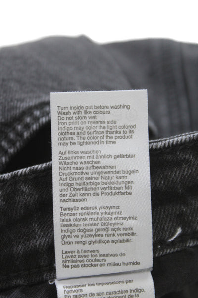 Mavi Mens Tapered Black Jeans Size L