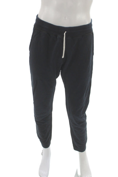 REIGNING CHAMP Mens Black Cotton Sweatpants Drawstring Size M