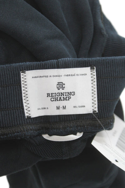 REIGNING CHAMP Mens Black Cotton Sweatpants Drawstring Size M