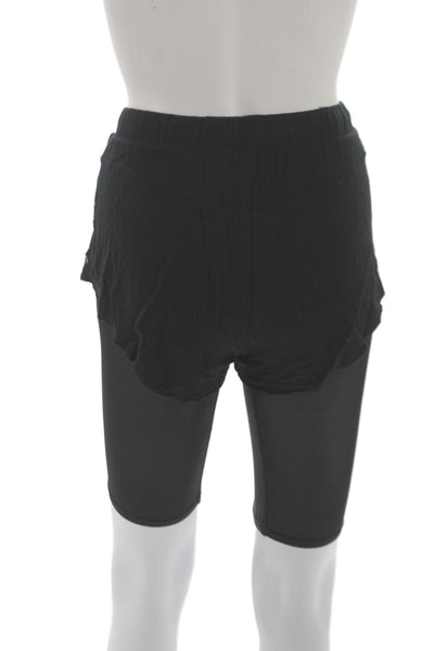 Alo Women Activewear Shorts Black Rayon Athleisure Size 2XS