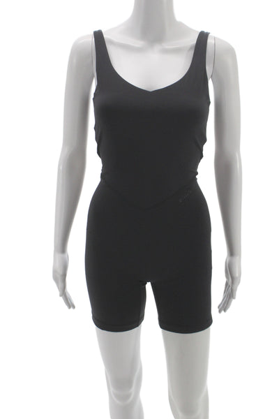 Bandier Women Black Sports Bra Sleeveless Scoop Neck Athleisure Size XS