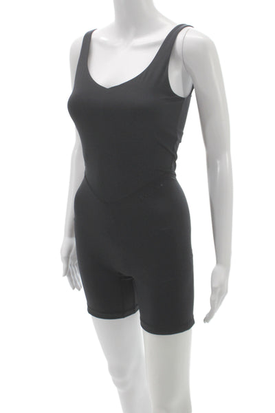 Bandier Women Black Sports Bra Sleeveless Scoop Neck Athleisure Size XS