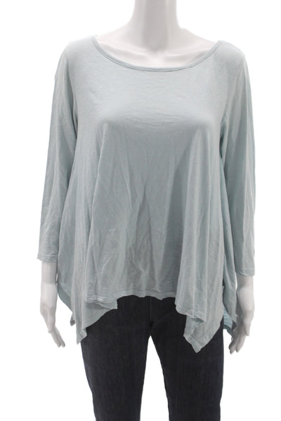 Soft Joie Women Babydoll Pajama Top Blue Scoop Neck 3/4 Sleeve Size S