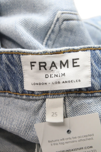 Frame Women Denim Shorts Blue 100% Cotton Size 25