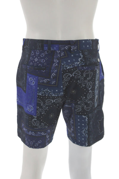 G/Fore Mens Bermuda Paisley Bandana Shorts Blue Polyester Size 32
