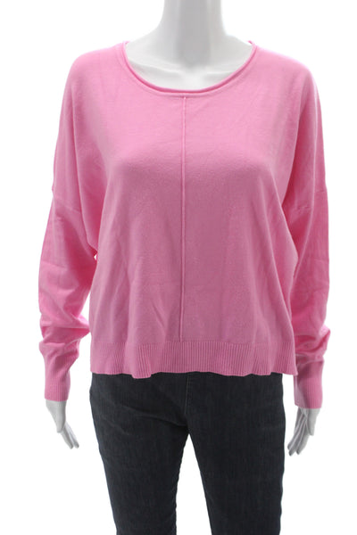 Gab kate Womens Pullover Pink Scoop Neck Long Sleeve Size S