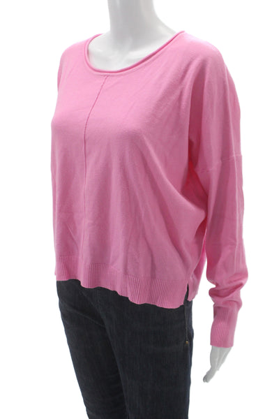 Gab kate Womens Pullover Pink Scoop Neck Long Sleeve Size S