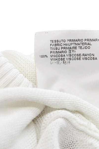 MM6 Maison Margiela Women Pullover Sweater White Round Neck Long Sleeve Size XS