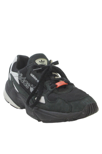 Adidas Falcon Mens Lace Up Colorblock Sneakers Black Size 9