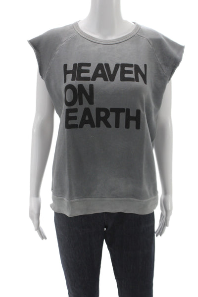 FREE CITY Women Gray Crewneck Pullover Sleeveless Fall Size S