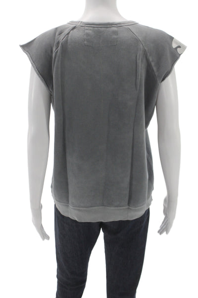 FREE CITY Women Gray Crewneck Pullover Sleeveless Fall Size S