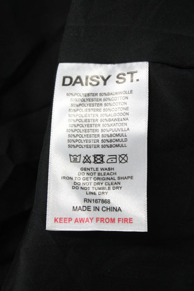 Daisy Street Womens Maxi Plaid V Neck Sleeveless Black Dress Polyester Size XS